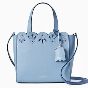 Kate Spade Light Blue Scalloped Satchel